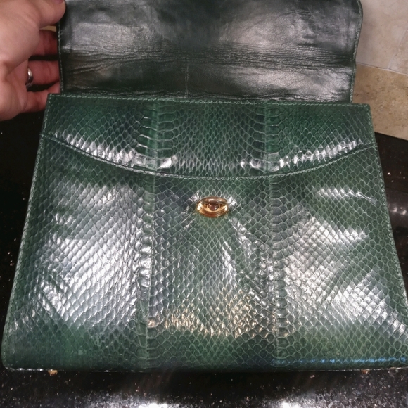 Kelly Style Genuine Snakeskin bag great look - Picture 4 of 15